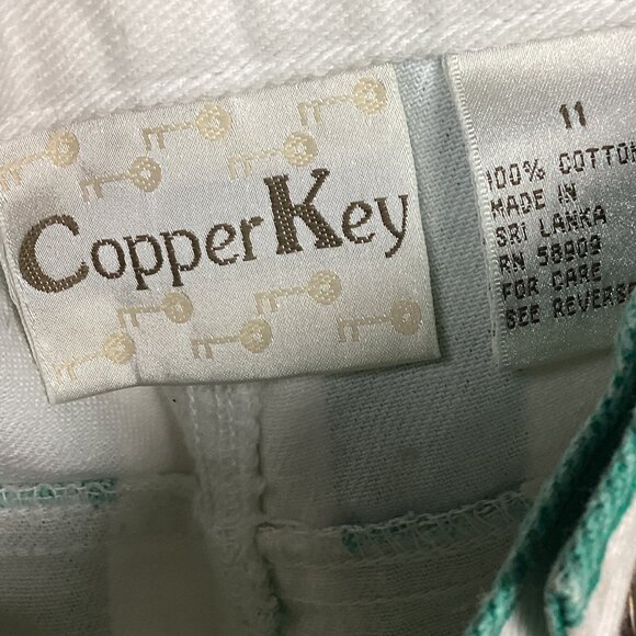 Vintage Copper Key Green Striped Shorts  11/12 - Picture 9 of 10
